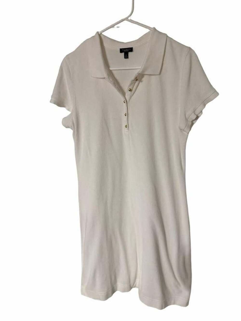 Talbots Polo Dress Size M White